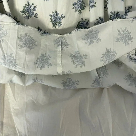Antonio Melani Blue Floral Smocked Midi Dress NWT Size 12 Cottagecore - Picture 13 of 14